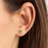 Brielle Tourmaline Stud Earrings (Pink)