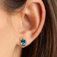 Emery Topaz Stud Earrings