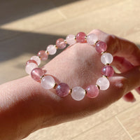 Rose Quartz & Strawberry Quartz Bracelet
