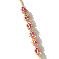 Pink Topaz Tennis Bracelet