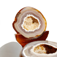 Agate Treasure Bowl with Wood Stand