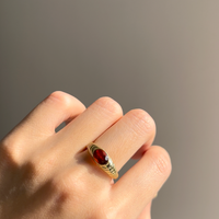 Belle Garnet Signet Ring (Orange)