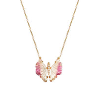 Tourmaline Butterfly Pendant Necklace