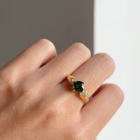 Diopside Milgrain Ring