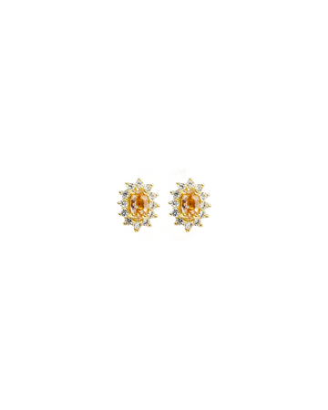 Brielle Tourmaline Stud Earrings (Pink)