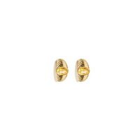 Belle Citrine Signet Hoop Earrings