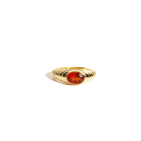 Belle Garnet Signet Ring (Orange)