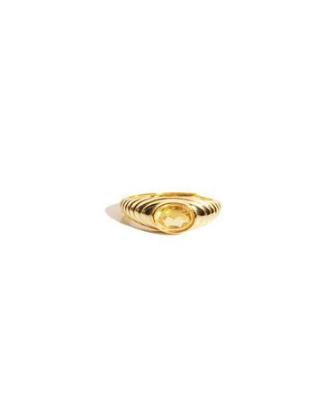 Citrine Signet Ring