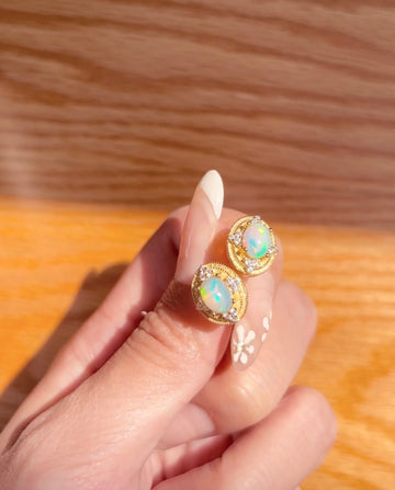 Opal Earring Stud